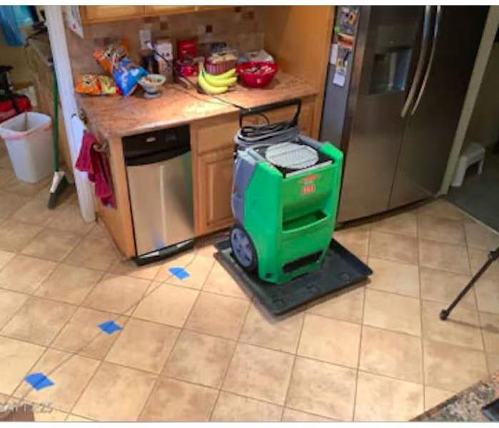 Dehumidifier in kitchen.