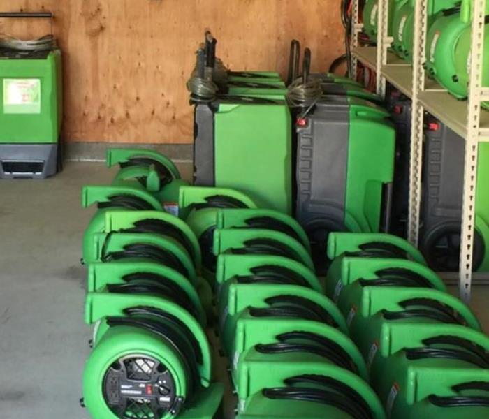 Air drying equipment in warehouse.